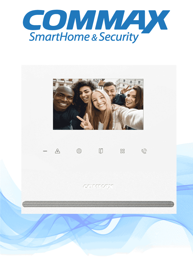 COMMAX CDV43Y - Monitor para video portero Commax de 4.3 pulgadas, Soporta 2 frentes de calle y auricular 29041/ Conexión a 4 hilos #HD3 #CX