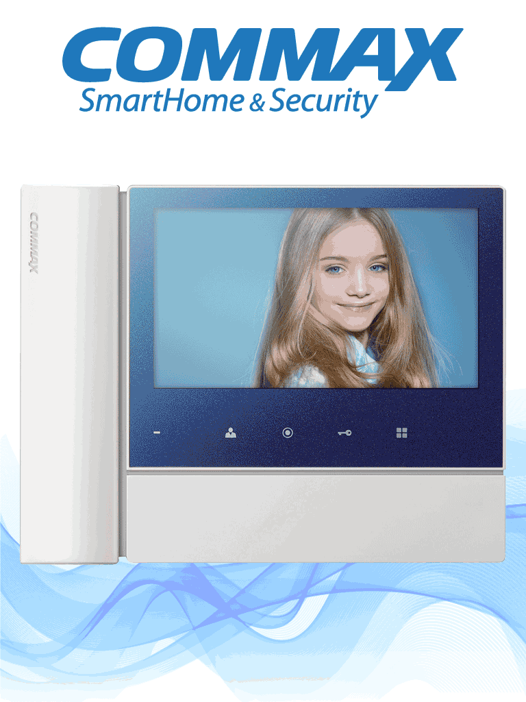 [CDV-70N2] COMMAX CDV70N2 - Monitor para videoportero de 7 pulgadas con auricular, soporta hasta 2 frentes de calle con función de apertura de puerto
