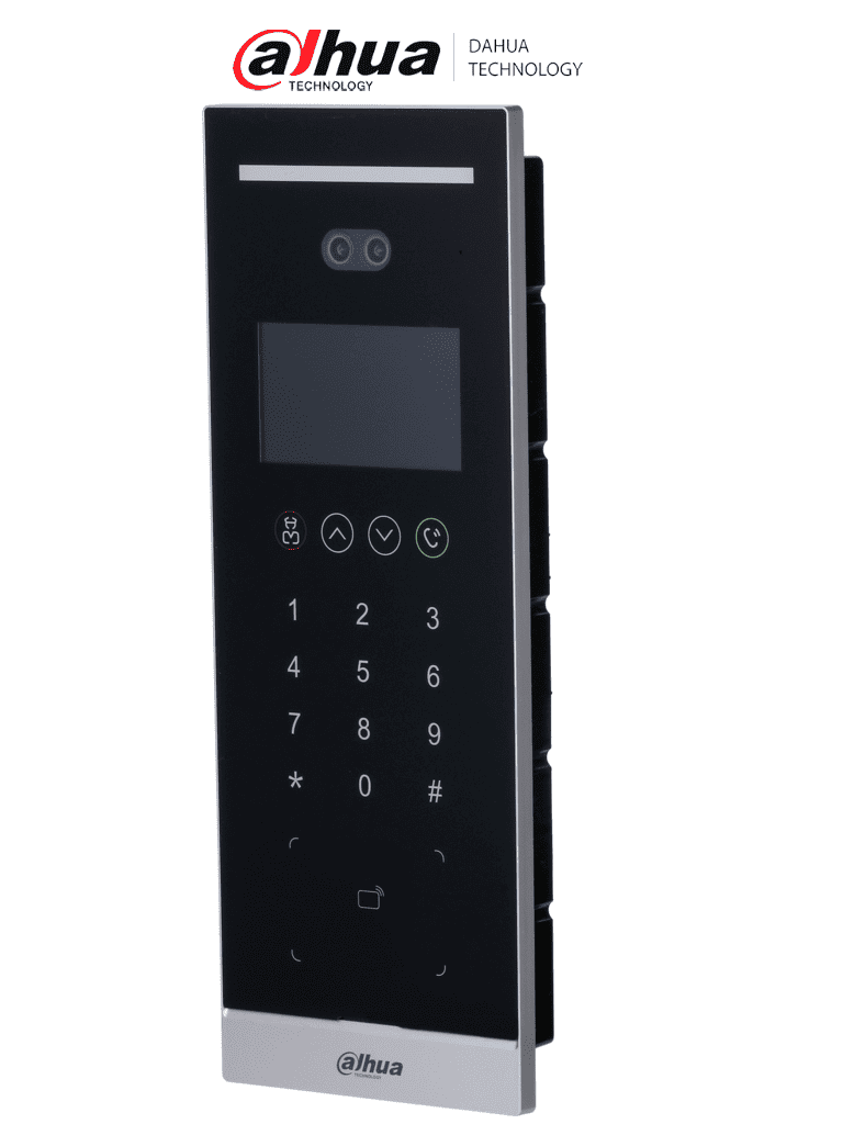 DAHUA DHI-VTO6531H-S2 - Frente de calle departamental IP con reconocimiento facial / Pantalla LCD de 4.3" / Cámara de 2MP HD / 40,000 usuarios / 20,000 rostros / 20,000 tarjetas IC / Salida de 12V 500mA #ASE/ No incluye caja de montaje