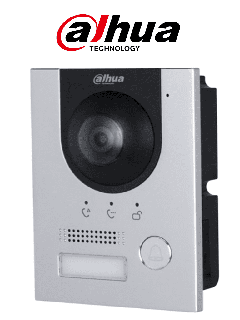Dahua DHI-VTO2201F-P-S2 Frente de calle IP 2MP/ IK 07/ IP 65/ Control de Cerradura/ Aluminio/ Compatible con App DMSS/ Apertura remota/ Alimentación a 12V / #VDP #ASE