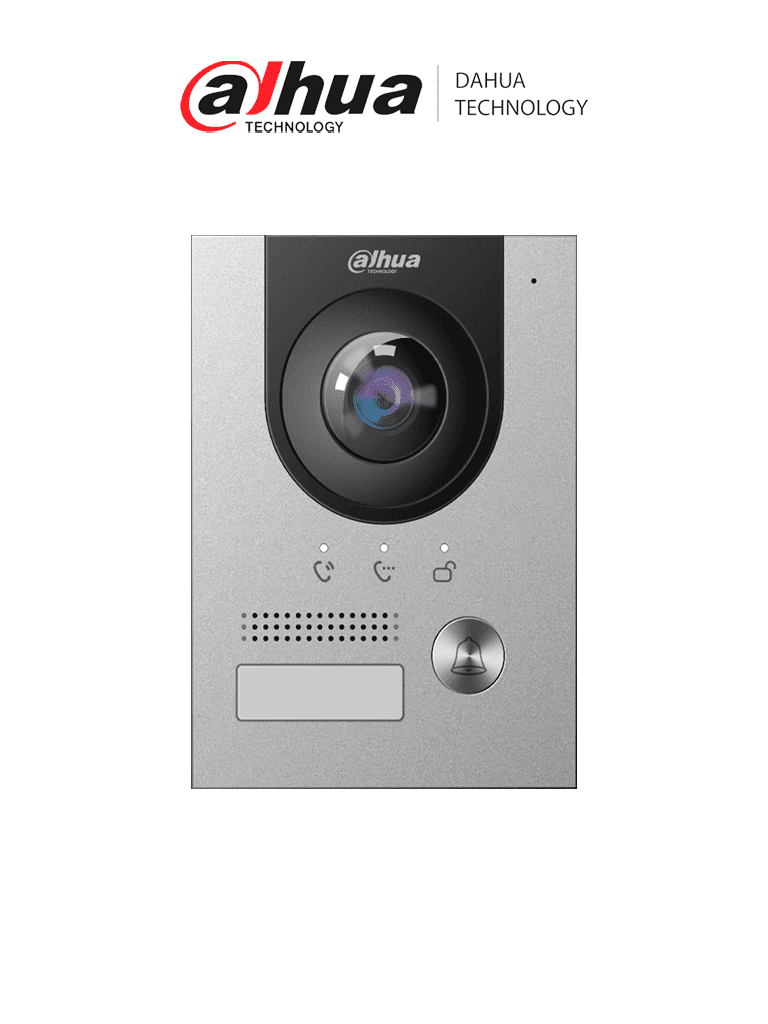 [DHI-VTO2201F-P] Dahua VTO2201F-P Frente de calle IP 2MP/ IK 07/ IP 65/ Control de Cerradura/ Aluminio/ Compatible con App DMSS/ Apertura remota/ Alimentación a 12V / #VDP