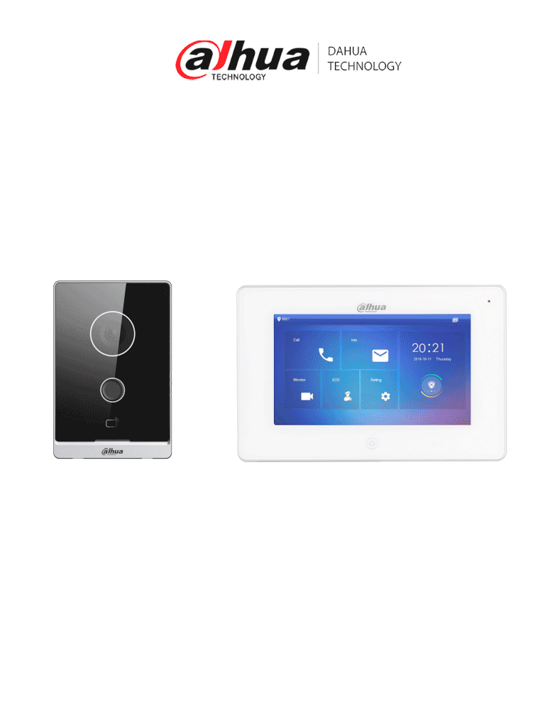 [DHI-KTW01] DAHUA KTW01 - Videoportero WiFi con monitor de 7", 6 entradas y 8 zonas de alarma, ranura MicroSD para grabación, cámara 2MP con WDR real e IR, controla 1 puerta, apertura con tarjeta. Seguridad avanzada y comodidad/ #VDP