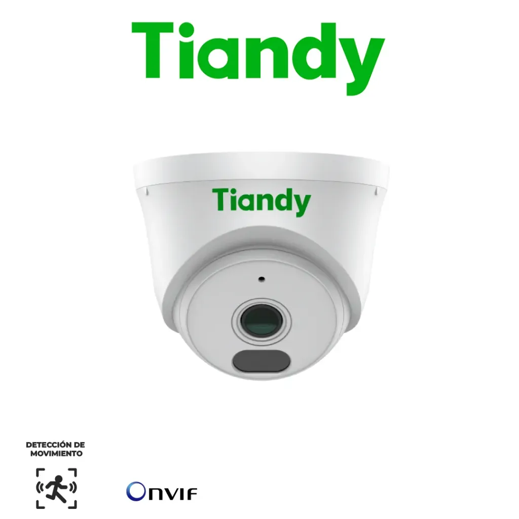[TC-C320N-DOMO] Cámara Domo IP 2MP PoE TIANDY IR 30M Micrófono