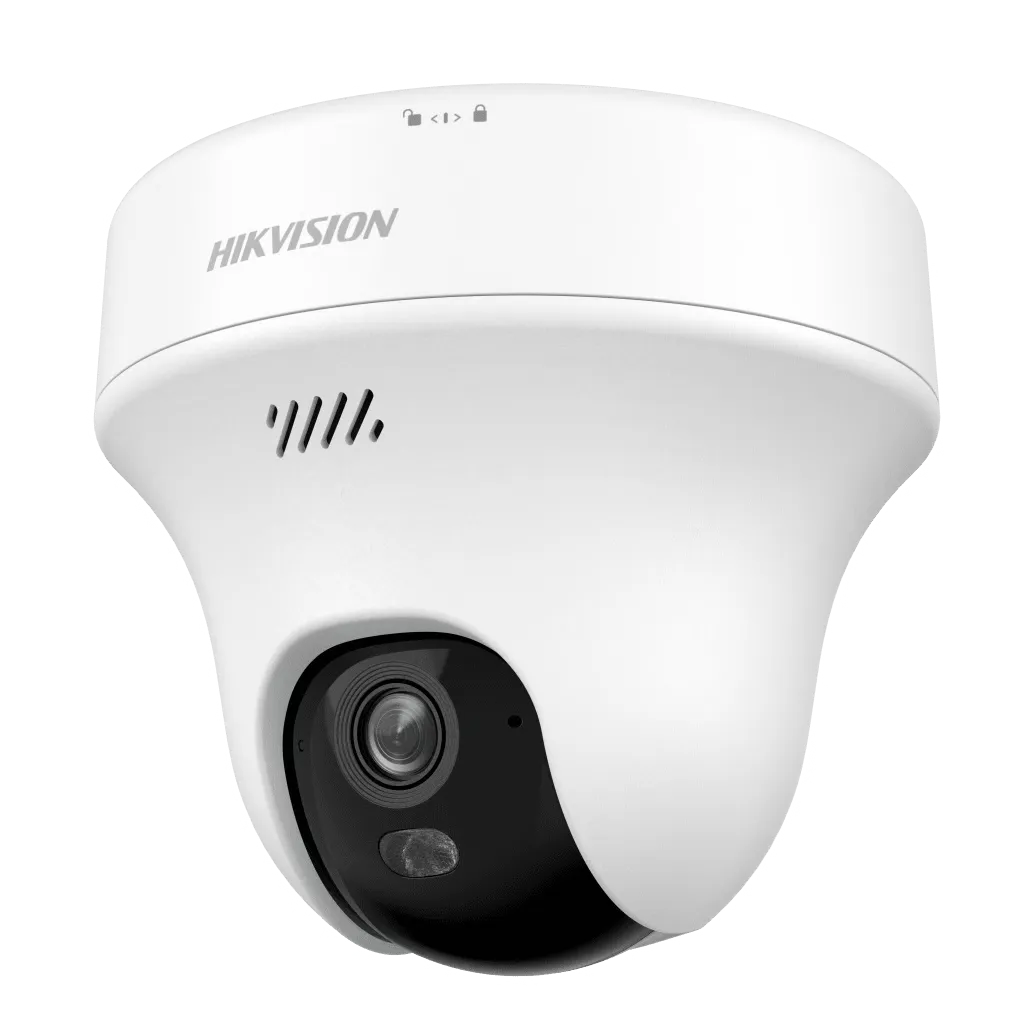 DS-2CFWQ5 Turret PT IP 5 Megapixel (3K) Megapixel / Lente 2.8 mm / Dual Light (10 mts IR + 10 mts Luz Blanca) / Wi-Fi 6 / Interior / ACUSENSE / dWDR  / H.265 / Audio Bidireccional (Micrófono y Bocina) / 5 VCD