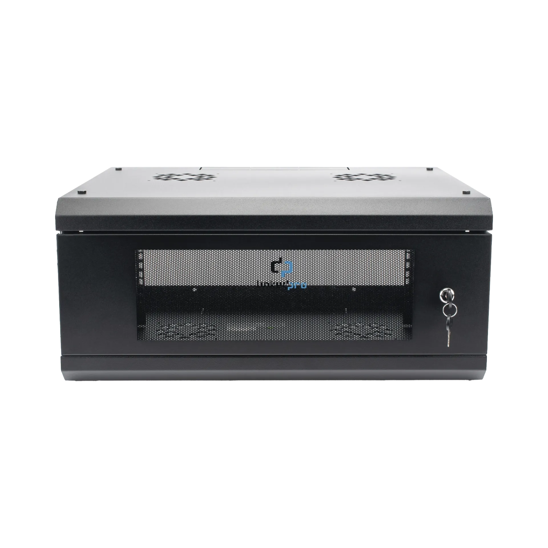 [SR1904LH3G] Gabinete de Pared con Puerta de Cristal Templado, 455 mm de Profundidad, 4U Rack de 19 in, Acero Reforzado