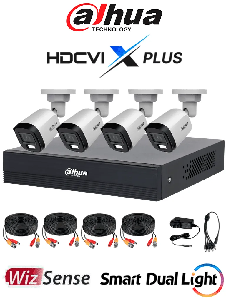 [DHI-KIT/XVR1B04-I/T/4-B2A21N-U-IL-A-0280B] DAHUA DHI-KIT/XVR1B04-I/T/4-B2A21N-U-IL-A-0280B - Kit 4 Canales 2 MP/ DVR Cooper-U WizSense con IA/ Cámaras B2A21N-U-IL-A/ Hasta 5 Canales IP Max 20Mbps/ Soporta HDCVI & AHD & TVI & CVBS/ Metálica/ Cámara con Iluminador Dual Inteligente/ #CooperU #CKITS