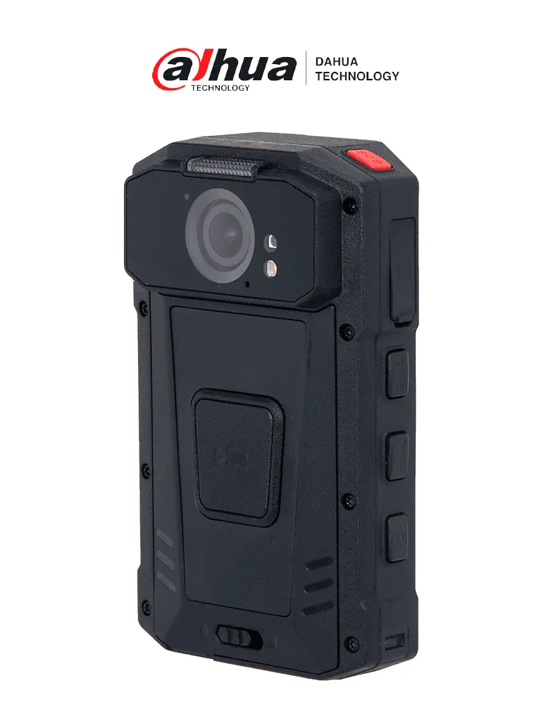 [DH-MPT230] DAHUA MPT230 - Cámara portátil con pantalla táctil de 2.4", Resolución de vídeo 2560 x 1440, Almacenamiento interno de 64 GB, Compresión H.265-H.264, Conectividad: 2G/3G/4G, WiFi, Bluetooth y GPS, IP68, IR 10 metros