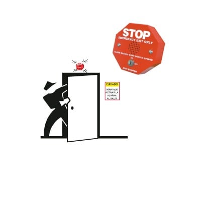 [STI-6400] Alarma Multifunción Serie Exit Stopper® Para Proteger Una Puerta (incluye contacto magnético)