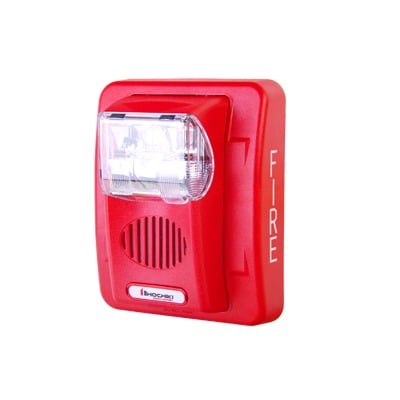 [HEC3-12WR] Sirena Estrobo, 12 Vcd, Multi-Candela 15 hasta 110 cd, Montaje En Pared, Color Rojo, Serie HEC3 (0500-05980) Hochiki