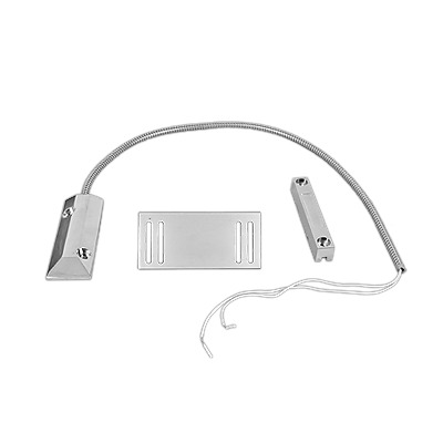 [SF-3012] Contacto magnético para piso uso rudo con 55cm de cable blindado / GAP 75mm / Placa de montaje de L.