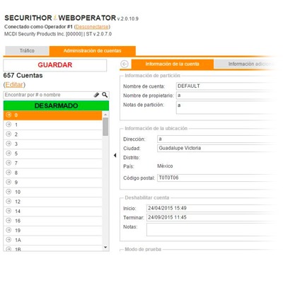 [WEBOP-CH1] Licencia, Modulo acceso Web local o remota  para operadores del Software de Monitoreo Securithor v 2.0