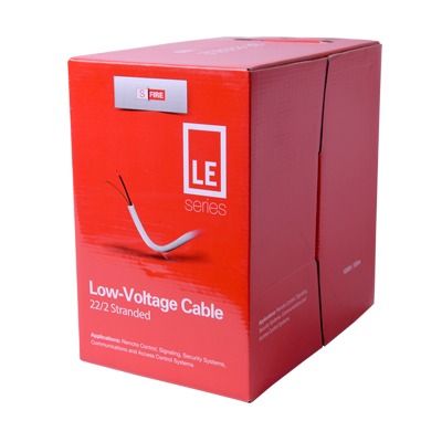 [SF-22-02-LE] Bobina de 305 Metros de Cable / 2 x 22 AWG / Tipo CCA de Color Blanco / Aplicaciones en Alarmas de Intrusión/Control de Acceso/Automatización/ Interfonos y TV porteros