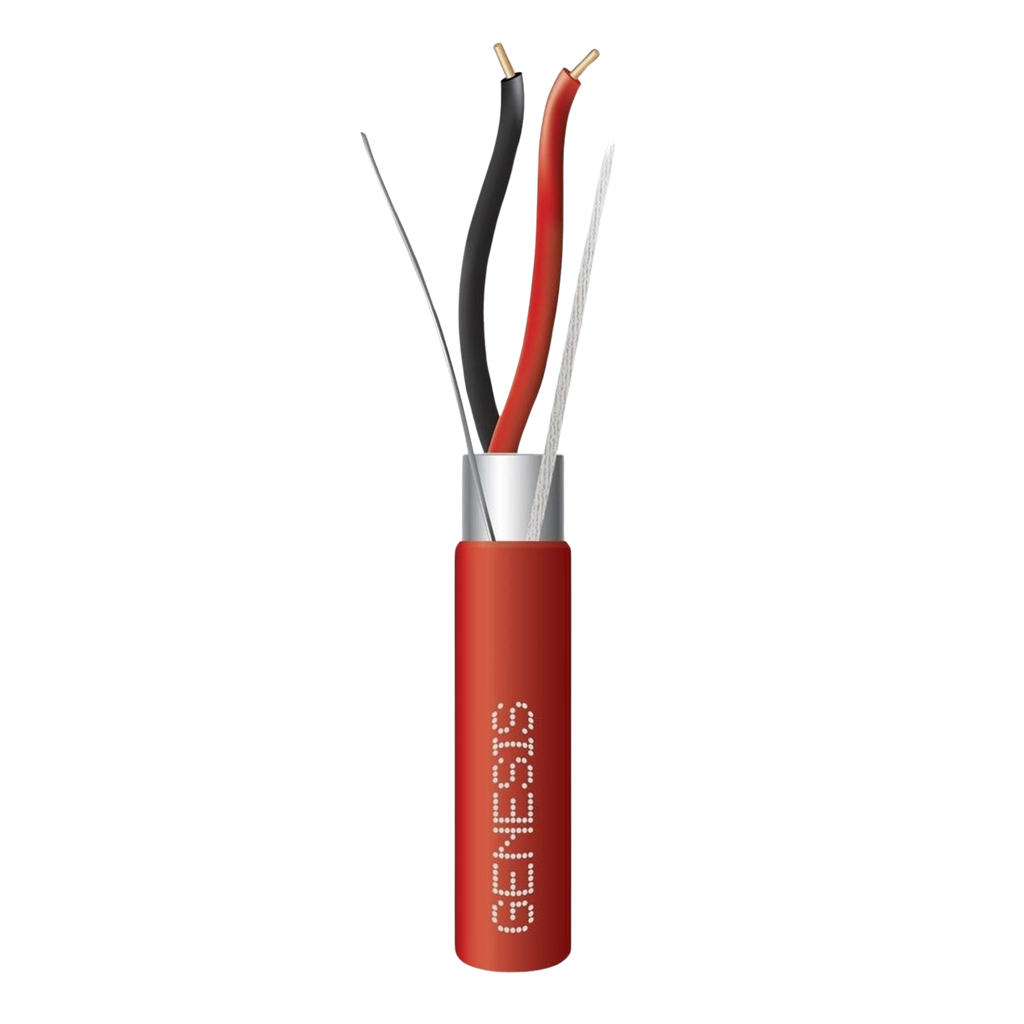 Carrete de Alambre 305 Metros / 2 x 16 AWG Blindado / PLENUM / Para Alarmas de Incendio