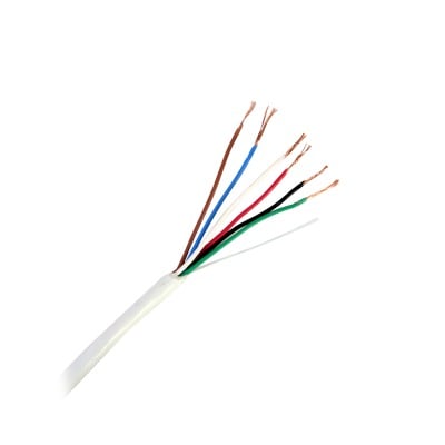 [92-96] Bobina de 305 Metros / 6 x 22 AWG  / Cable de Cobre / Tipo CMR / Para Interior / Para Aplicaciones de Control de Accesos / Alarmas de Intrusión / Automatización / Interfonos y TV Porteros