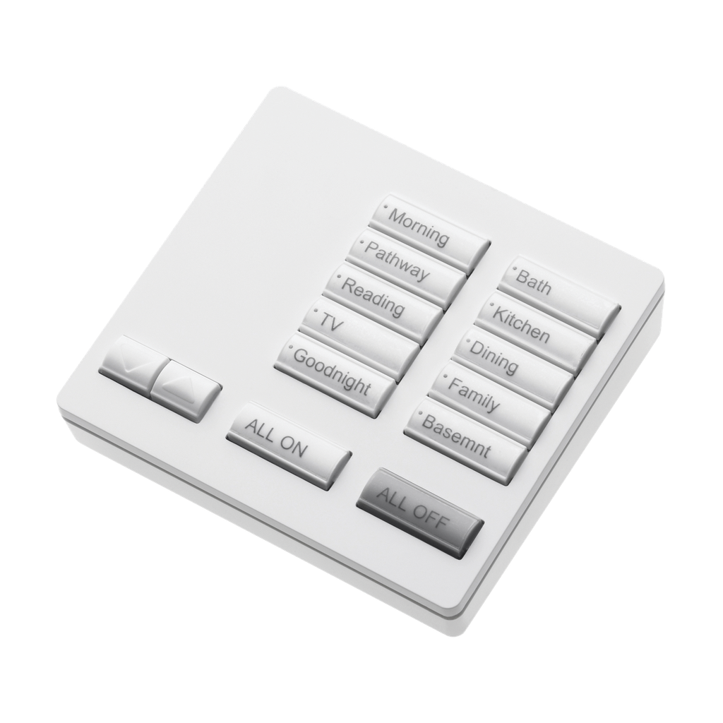 [RRT10RLSW] Botonera de Sobremesa Portátil SeeTouch, 10 Botones, Retroiluminada, Programe Escenas Diferentes en Cada Botón.