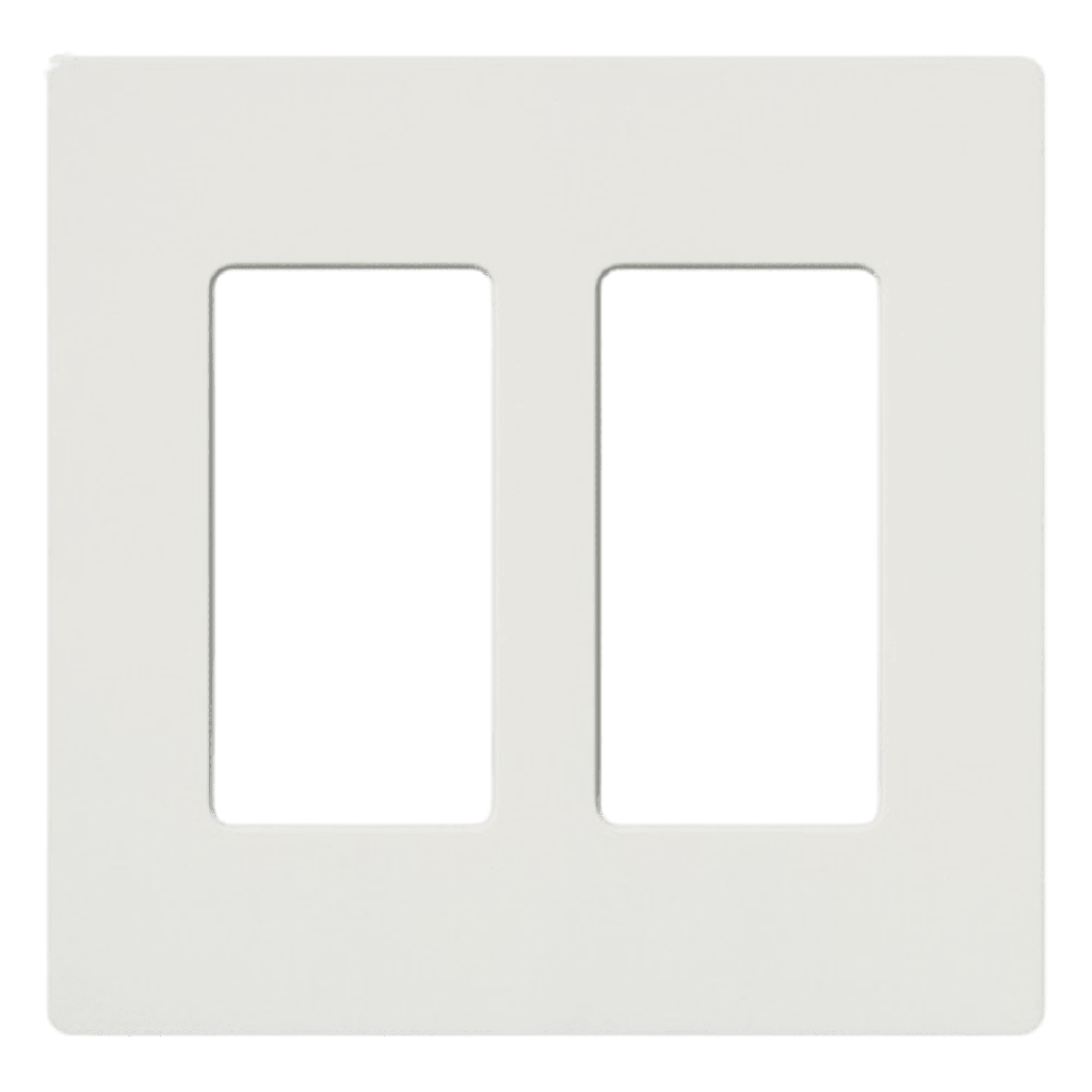 [CW2WH] Placa de pared 2 espacios, para atenuador (dimmer), apagador ó control remoto inalámbrico LUTRON.