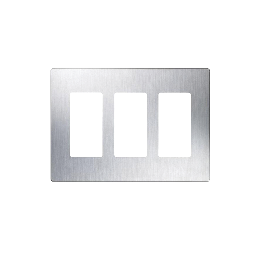 Tapa Color Metalico para interruptor o dimmer Lutron, 3 gang, limpio y moderno