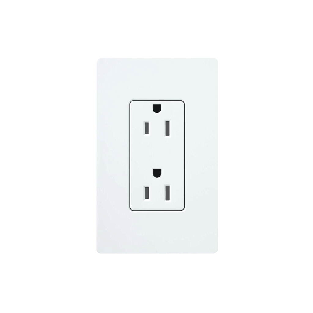 Tomacorriente receptáculo convencional  120V, 15A, color blanco.