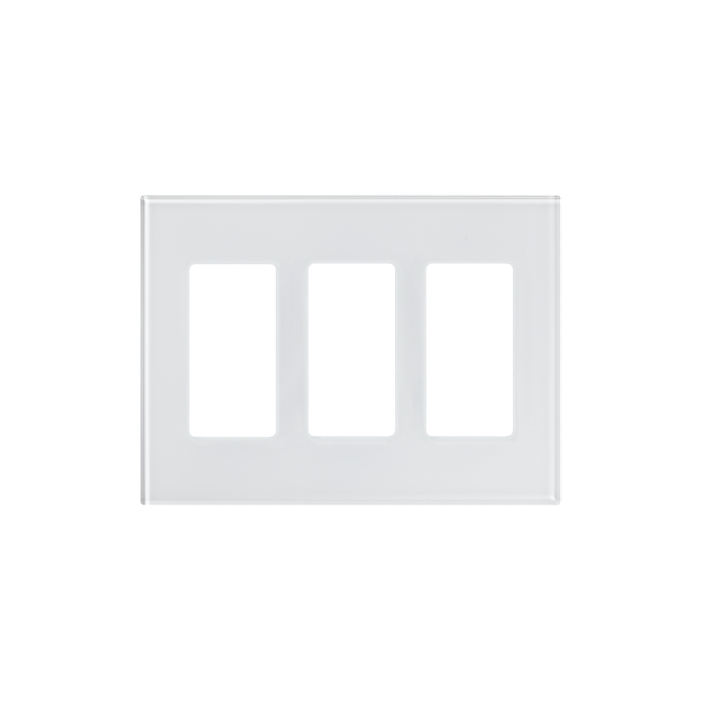 [LFGR-3-CWH] Tapa de cristal para apagador o atenuador, 3 espacio.