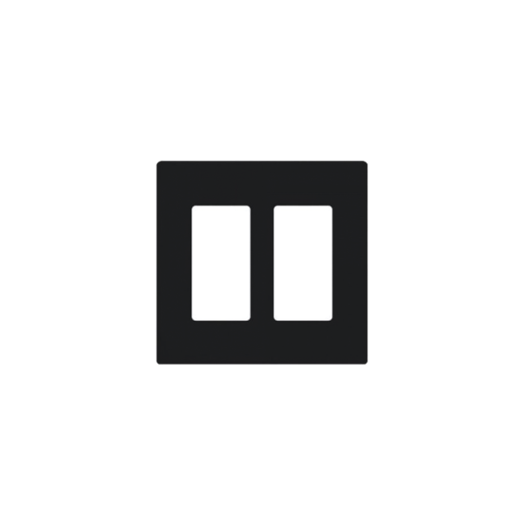 Placa de pared 2 espacio, para atenuador (dimmer), switch ó control remoto PICO inalámbrico.