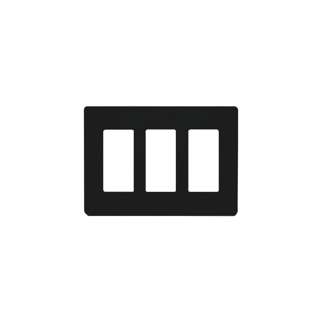 Tapa Color Blanco Negro para interruptor o dimmer Lutron, 3 gang, limpio y moderno