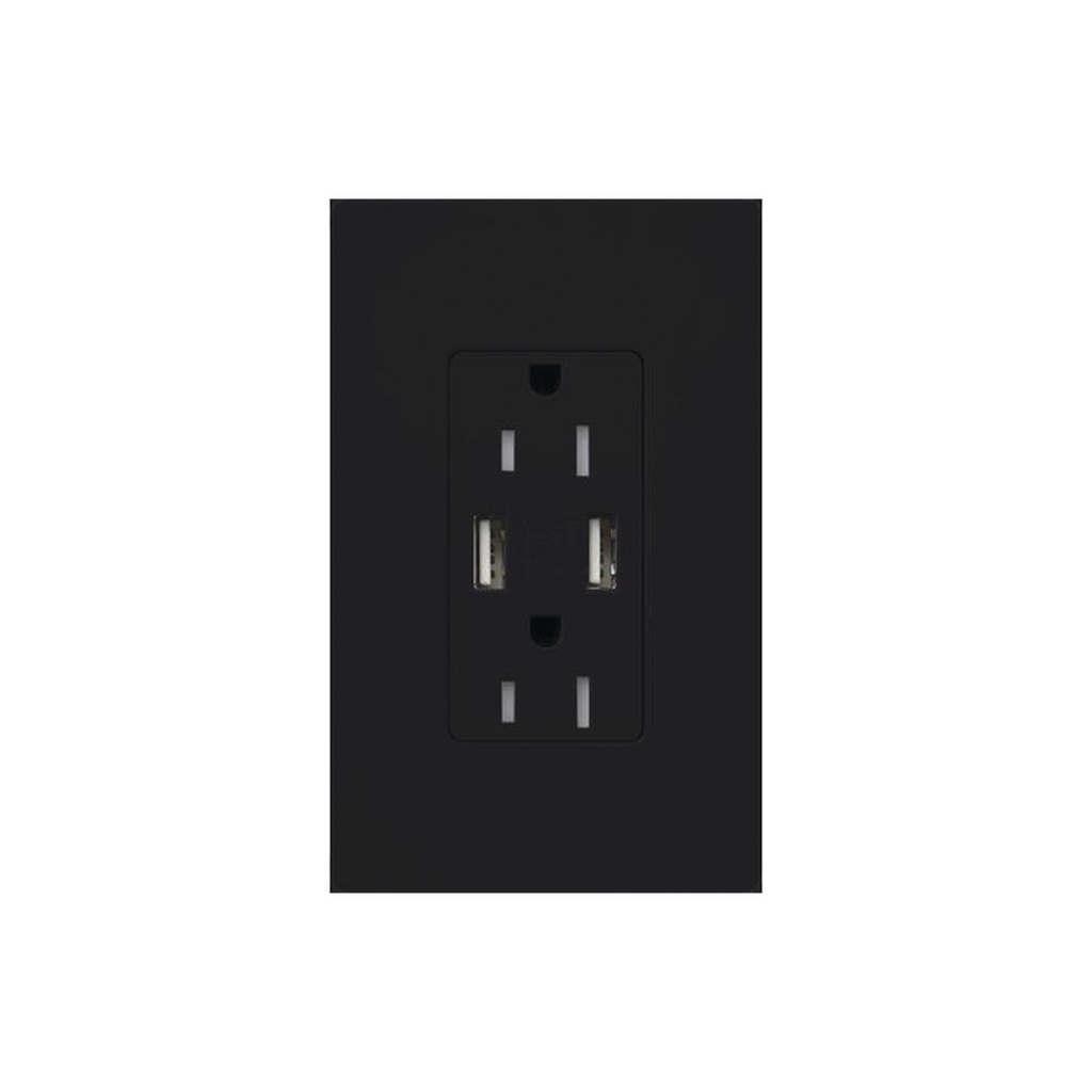 Tomacorriente 15A,con salida de carga USB