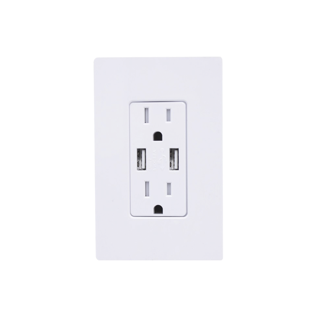 TOMACORRIENTE 15 AMP CONECTOR USB