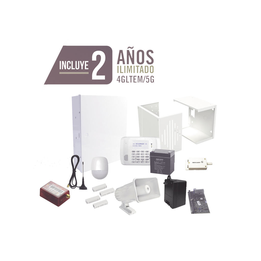 [KIT2MINI] KIT de Alarma con 2 AÑOS de Comunicación Ilimitada 4GLTEM / 5G