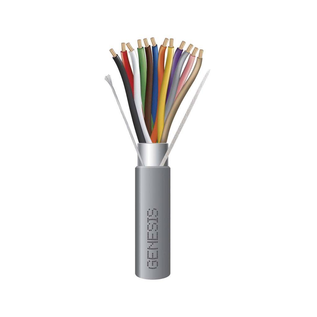 [2209-1009/1000] Carrete de 305 Metros / Cable de Cobre / 12 x 22 AWG / Riser / Tipo CMR CL3R FPLR /Para Interior / Color Gris / Para Aplicaciones de Alarmas de Intrusión y Automatización