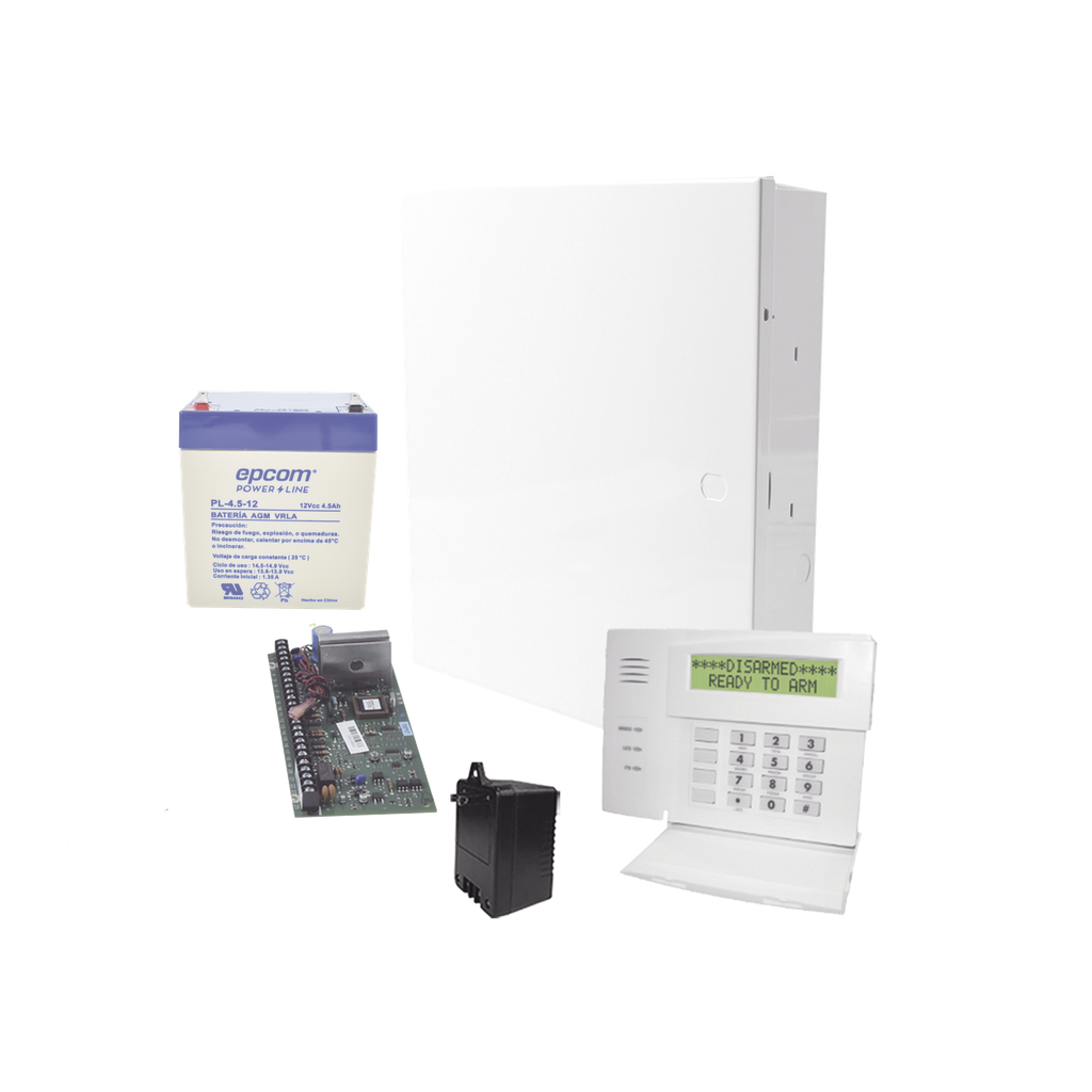 [VISTA48/64SPTB] Sistema de Alarma VISTA48LA con 4 Zonas en Teclado, Incluye  Batería y Transformador