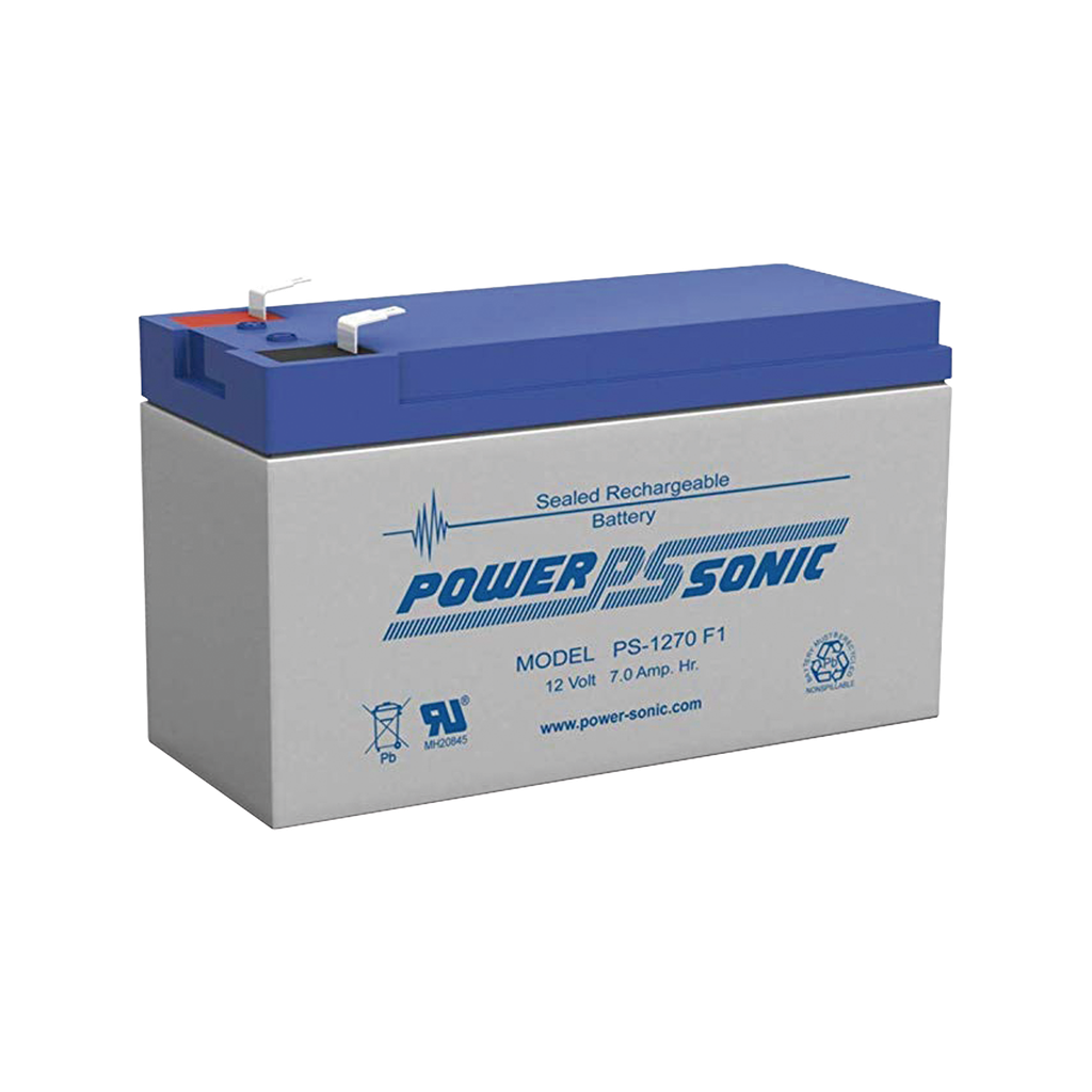 [PS-1270-F1] Batería 12V, 7AH, Para Respaldo, Tecnologías AGM/VRLA, 5 Años Vida Útil, Terminales F1, Reconocida UL
