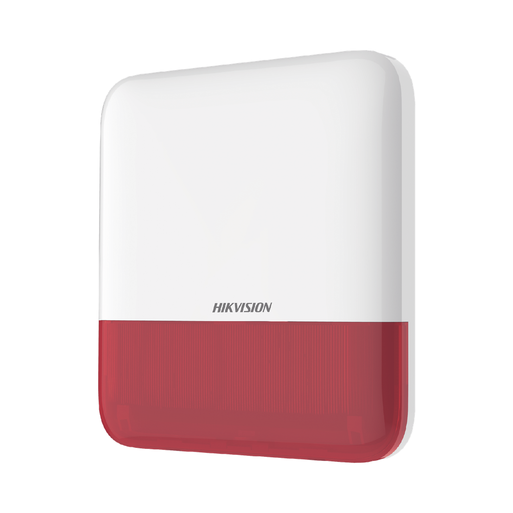 [DS-PS1-E-WB/R] DS-PS1-E-WB/R (AX PRO) Sirena Inalámbrica con Estrobo Rojo para Exterior IP65 / 110 dB
