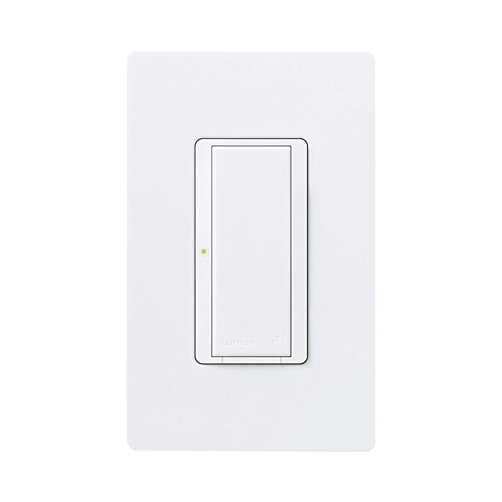 [RRD8SDVWH] (RadioRA2) Switch on/off  RRD-8S-DV-WH de doble voltaje, un solo polo 120V/, 8A/, 1/10HP 3A en motores, apaga y enciende iluminación ó motor, NO requiere cable neutro.