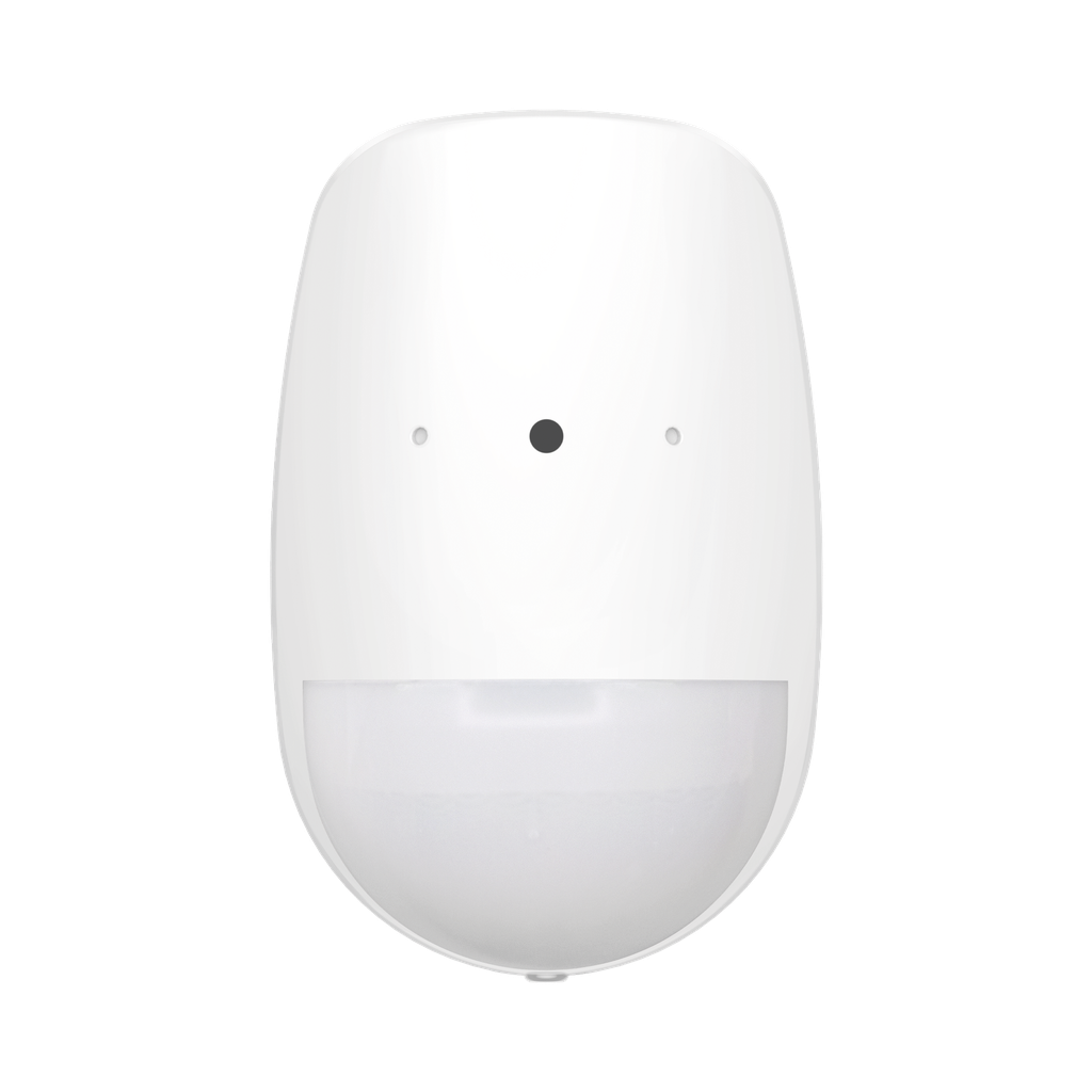 DS-PDPG12P-EG2-WB Sensor de Movimiento PIR y Ruptura de Cristal Inalámbrico / Detección PIR 12 m (39.4 ft) / Cobertura 85.9° / Ruptura de Cristal 8 m (26.2 ft) / 120° / Inmunidad a Mascotas 30 kg (66 lb) / Batería 4 Años / AX PRO Hikvision