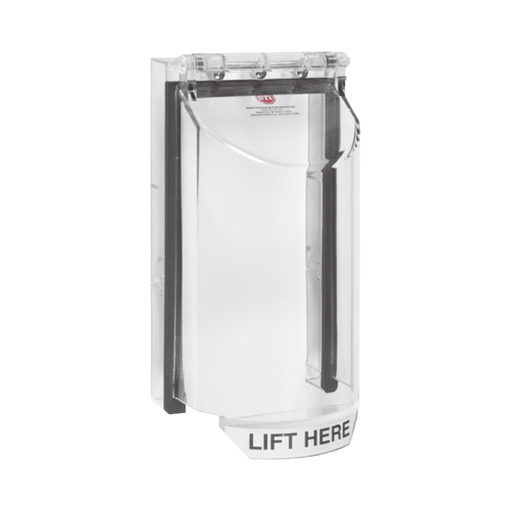 [STI-6521-C] Cubierta De Policarbonato Serie Bopper Stopper®, Para Lectora, Sin Llave, Transparente, Texto En Inglés