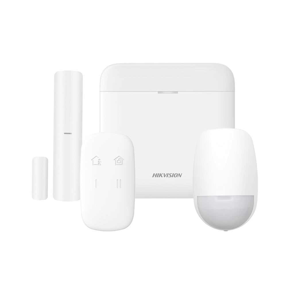 DS-PWA48-K (AX PRO) KIT de Alarma AX PRO / Incluye: 1 Hub con bateria de respaldo / 1 Sensor PIR / 1 Contacto Magnético / 1 Control Remoto / WiFi / Compatible con Hik-Connect P2P