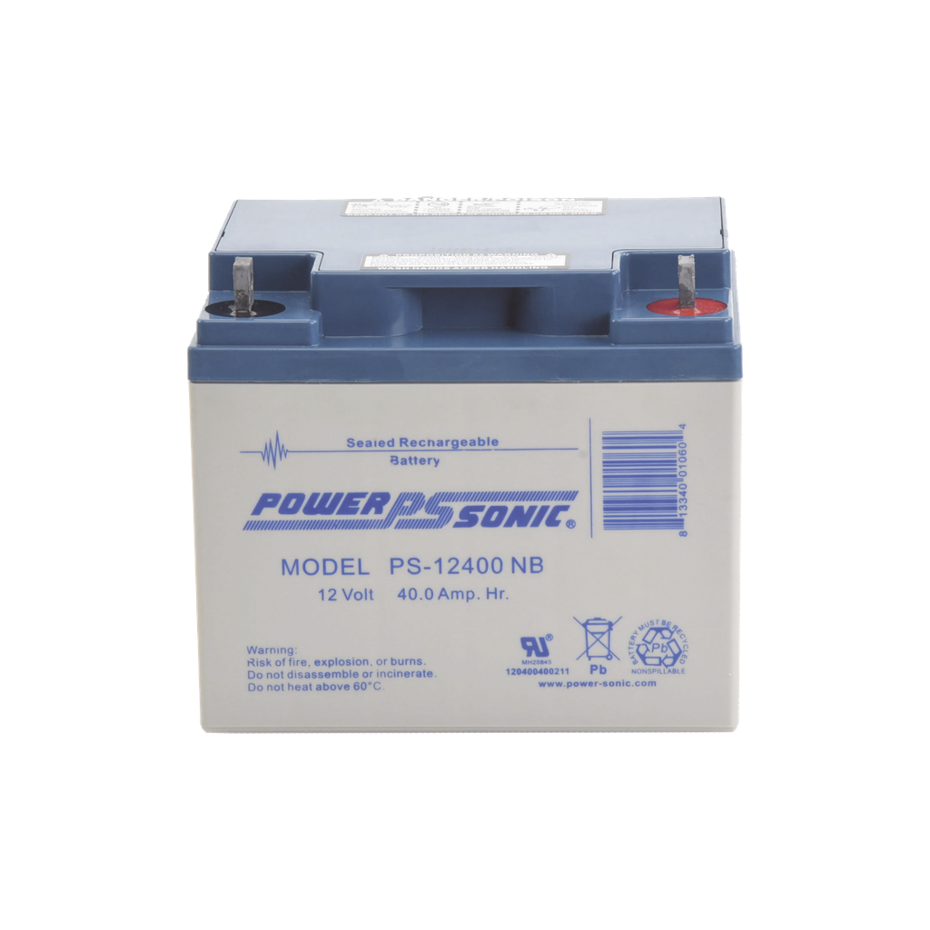 [PS-12400-NB] Batería 12V, 40AH, Para Respaldo, Tecnologías AGM/VRLA, 5 Años Vida Útil, Terminales NB, Reconocida UL