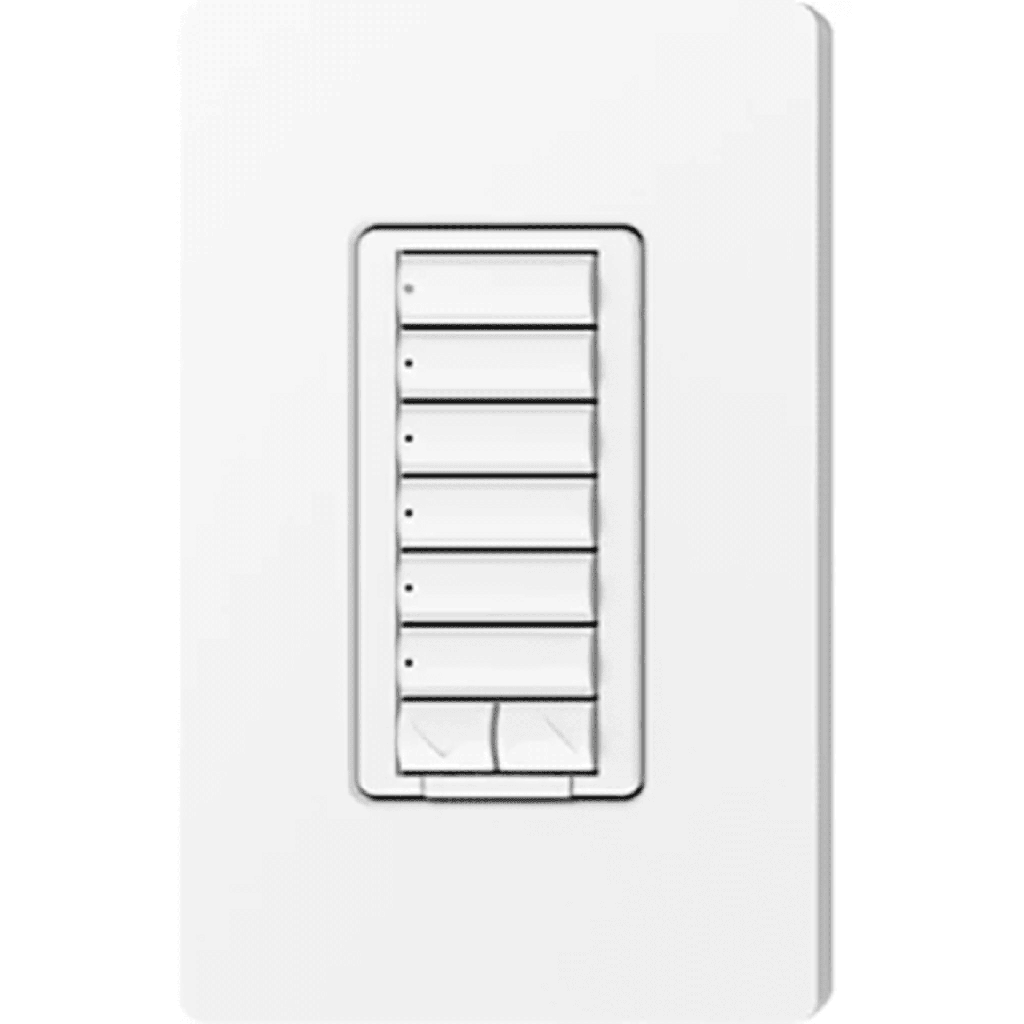Teclado de Pared RadioRA 2 / Control de Luces y Cortinas / Botones Retroiluminados / Compatible con RF e IR / Configuración Flexible / Montaje en Pared / Diseño Elegante