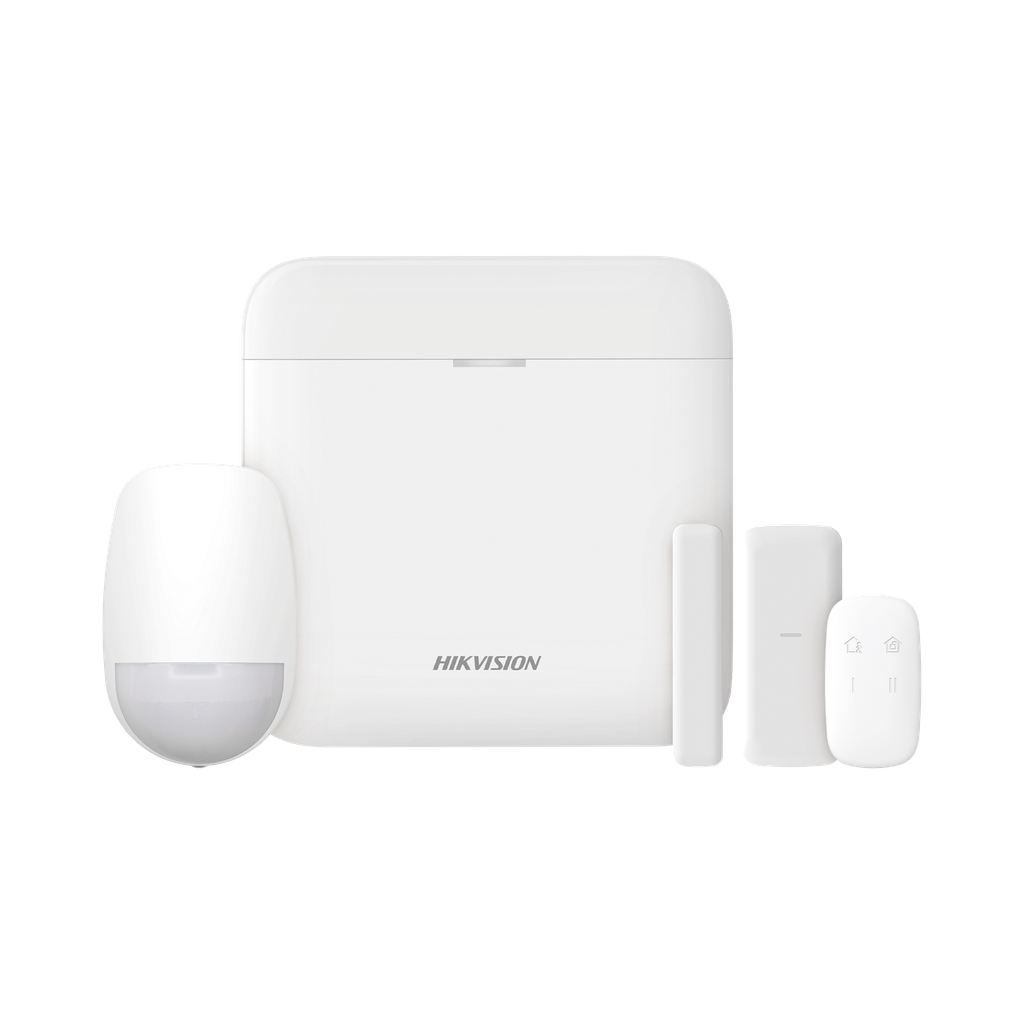 [DS-PWA48-KS-SLIM] DS-PWA48-KS-SLIM (AX PRO) KIT de Alarma AX PRO con GSM (3G/4G) / Incluye: 1 Hub con bateria de respaldo / 1 Sensor PIR / 1 Contacto Magnético Slim / 1 Control Remoto / Wi-Fi / Compatible con Hik-Connect P2P