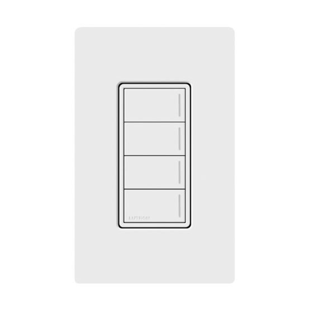 (RadioRa3) Botonera Sunnata Blanco 4 escenas, programe escenas diferentes en cada botón.