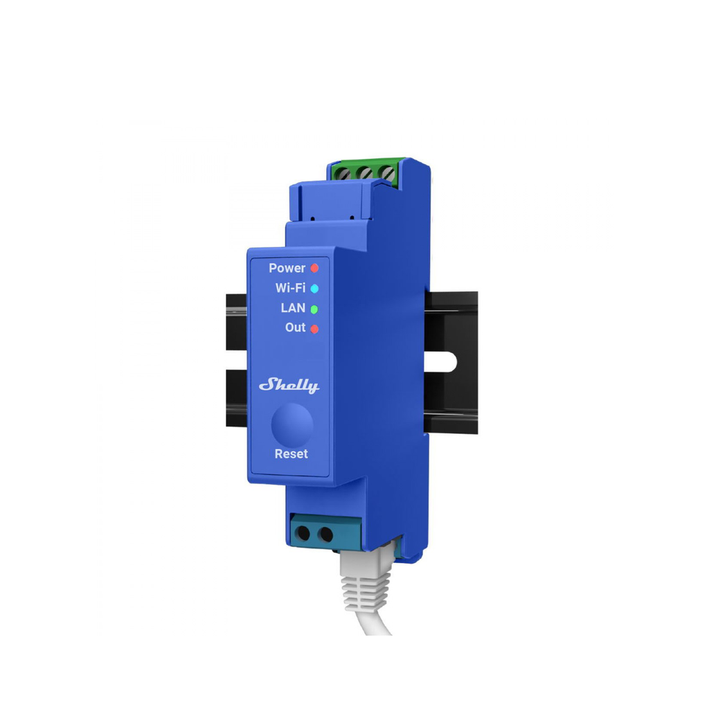 [SHELLYPRO1] Relevador / Contacto Seco / Interruptor WIFI/ Industrial y residencial inteligente / Hasta 16A / Soporta Google y Alexa / Nube P2P y control Local / 1 canal y puerto ethernet