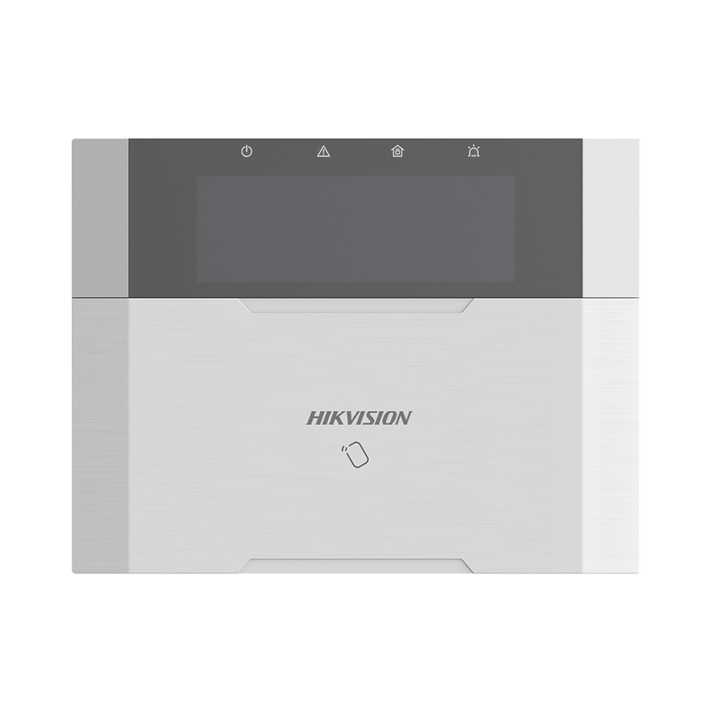 [DS-PK1-LRT-HWB] (AX HYBRID PRO) Teclado Compatible con el Panel Hybrid Pro Hikvision DS-PHA64-LP y DS-PHA64-LP(B) / Pantalla LCD / 2 zonas cableadas / 1 salida de alarma / 64 Llaveros