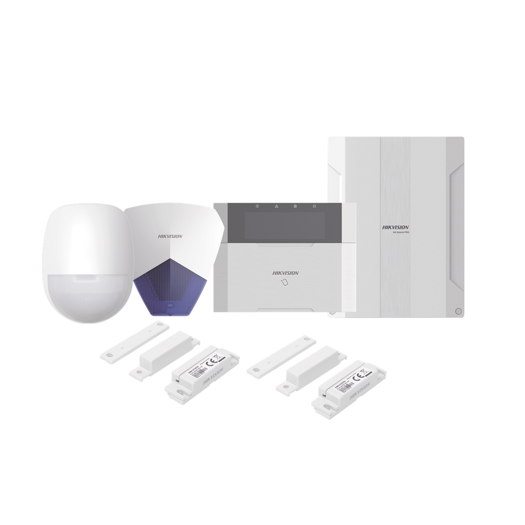 KIT Panel de Alarma  AX HYBRID PRO / 1 Panel Híbrido / 1 Teclado LCD / 1 PIR / 2 Contactos Magnéticos / 1 Sirena Azul