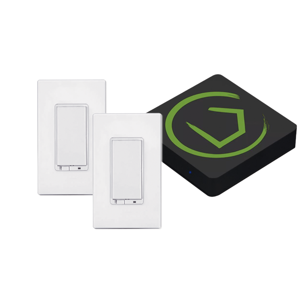 [HC7K1] KIT HUB Controlador inteligente para dispositivos Zwave, Zigbee, Shelly, Lutron, incluye 1 HUB / 2 Apagadores inteligentes On/Off Zwave