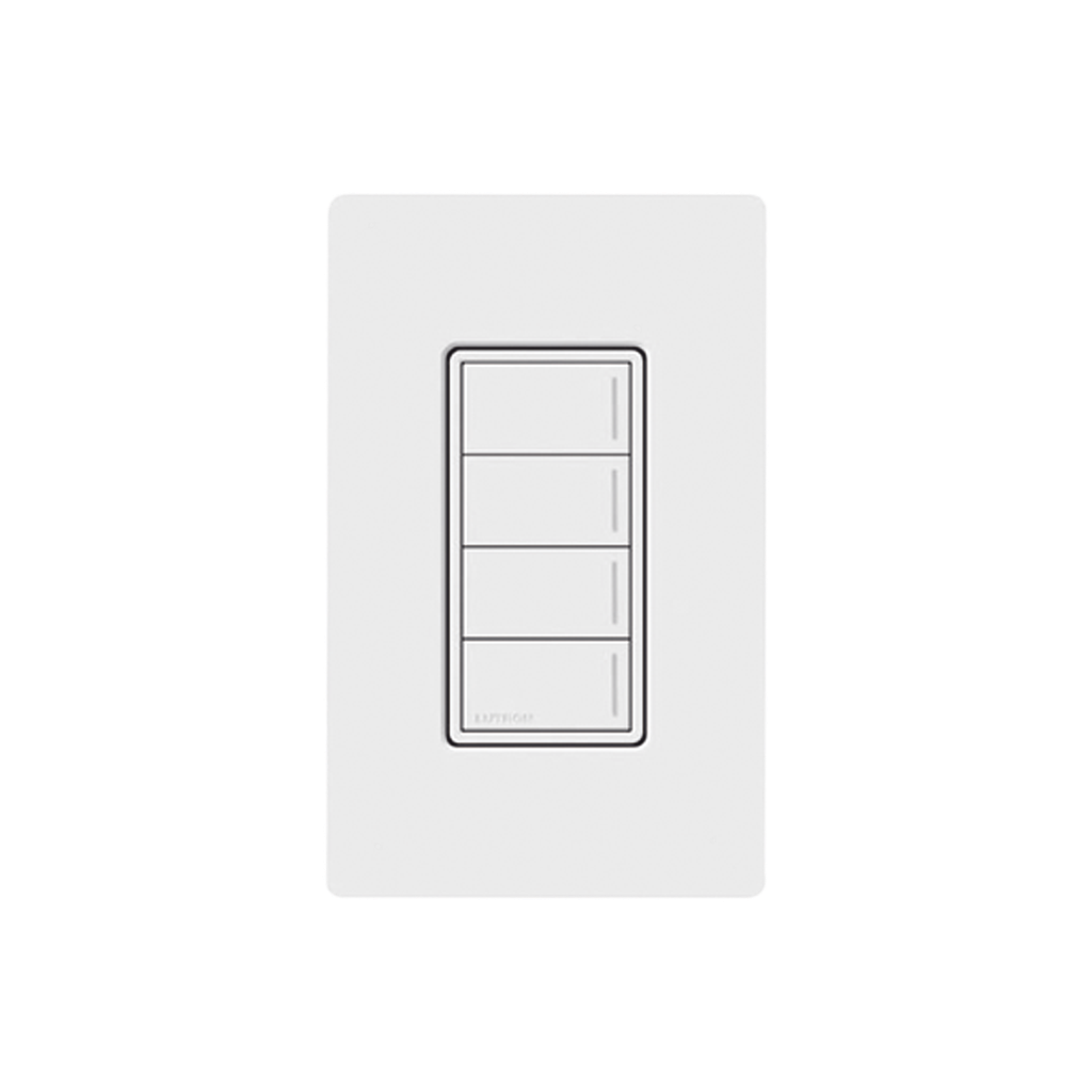 (RadioRa3) Botonera Sunnata Negro 4 escenas para Radio RA3, programe escenas diferentes en cada botón.