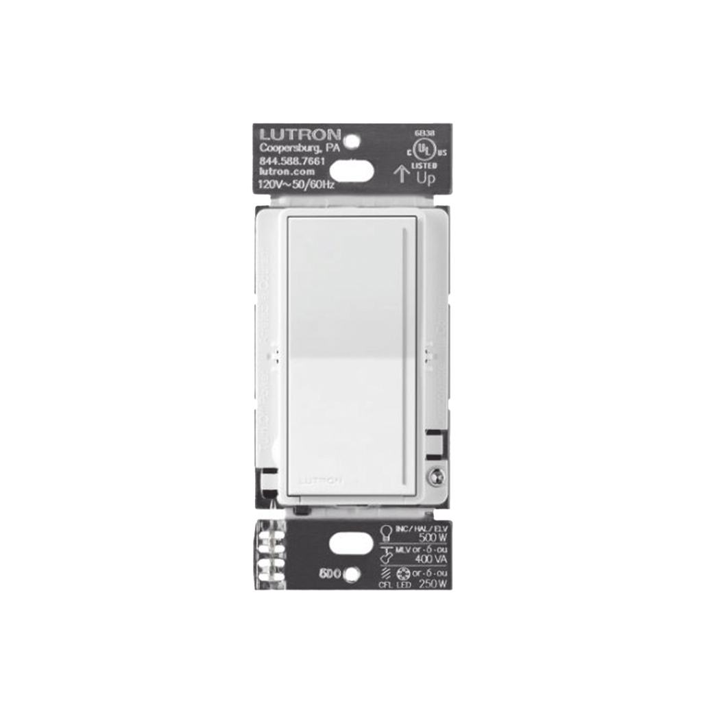 (RadioRa3) )Atenuador (dimmer) Auxiliar de pared, compañero de atenuadores multilocación. Usar en 3 vías o escalera.