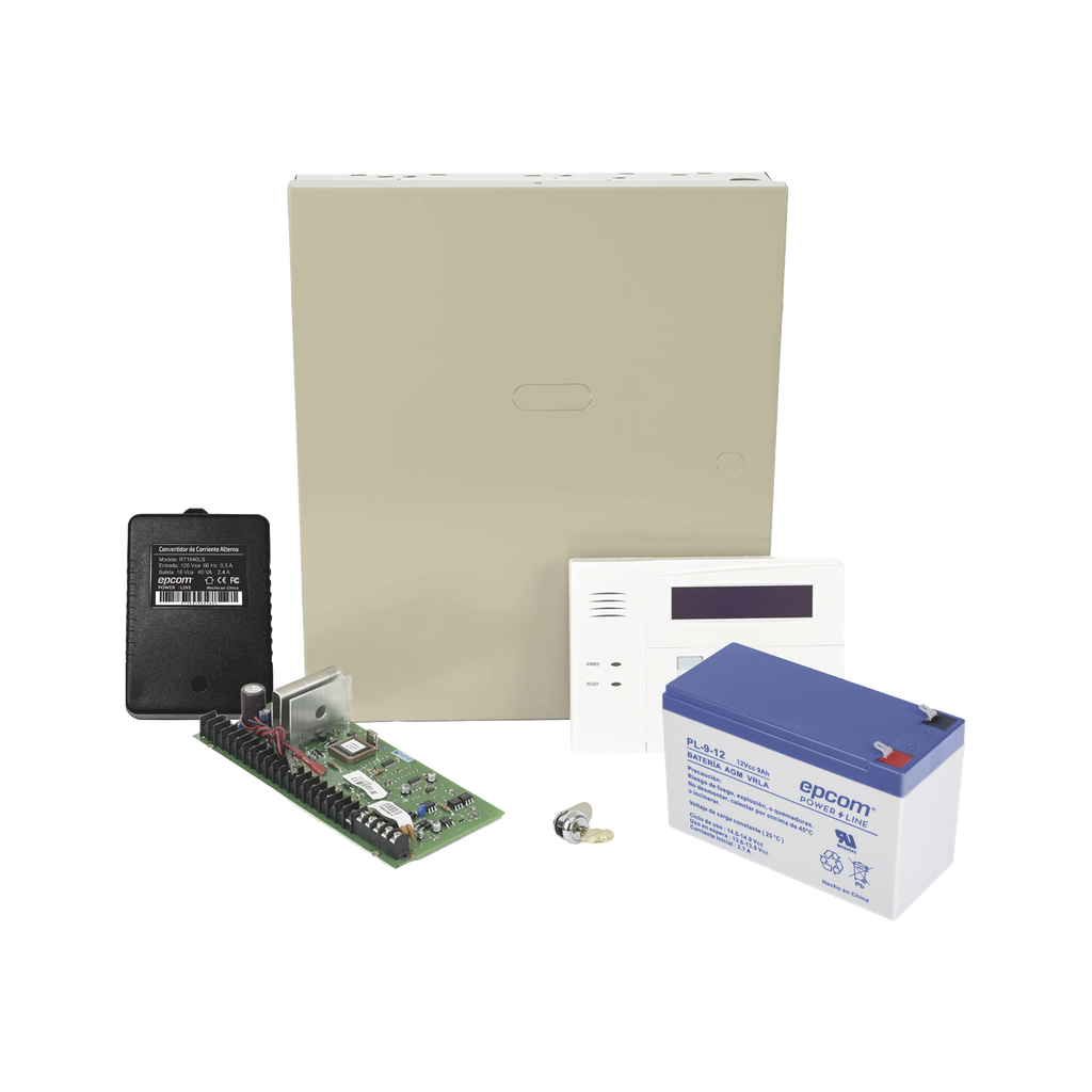 [VISTA48LANTB8AH/6160RF] VISTA48LANTB8AH/6160RF Kit de Panel de Alarma VISTA48LA con  Batería de 9Ah, Transformador y Gabinete