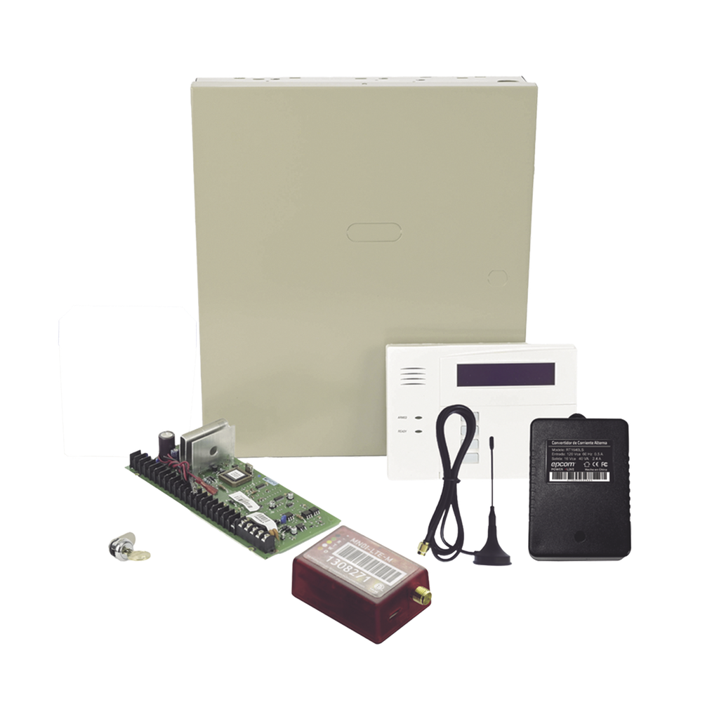 [VISTA48-60RF-MN01] (2 Años 4GLTEM/5G ILIMITADO INCLUIDO)  Kit Vista48LA con comunicador 4GLTEM/5G MN01, Teclado, Gabinete y Transformador