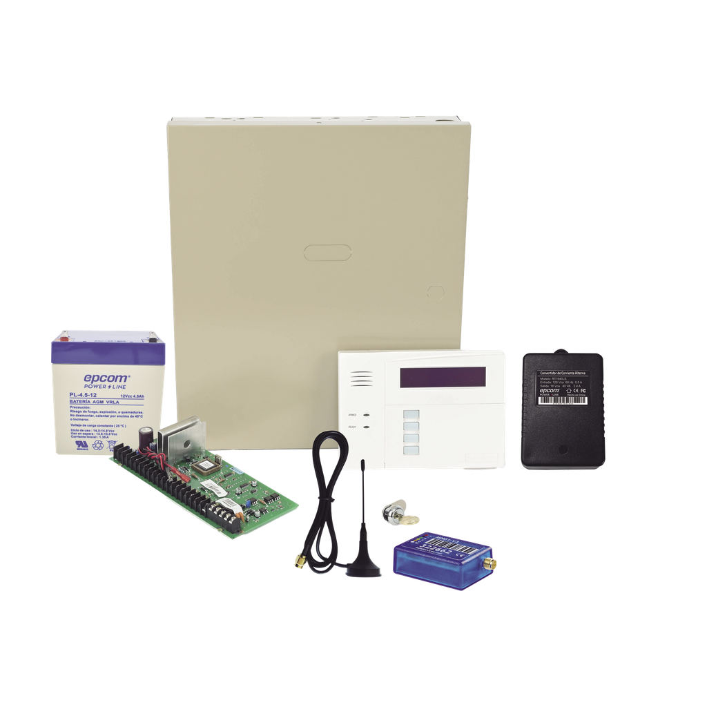 [VISTA48MINI2/6160RF] (1 Año datos ILIMITADO INCLUIDO)  Kit Vista48LA con comunicador MINI012G, Teclado, Gabinete, Bateria y Transformador