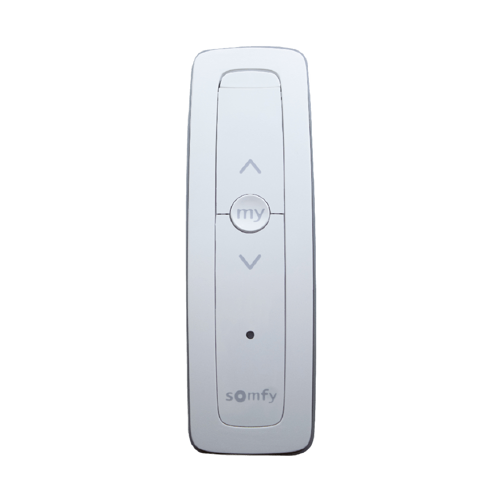 [SITUO1RTSPURE] Control remoto 1 canal para motores de persiana Somfy con señal inalámbrica, instrucciones: sube, baja y detener, con posición favorita programada.